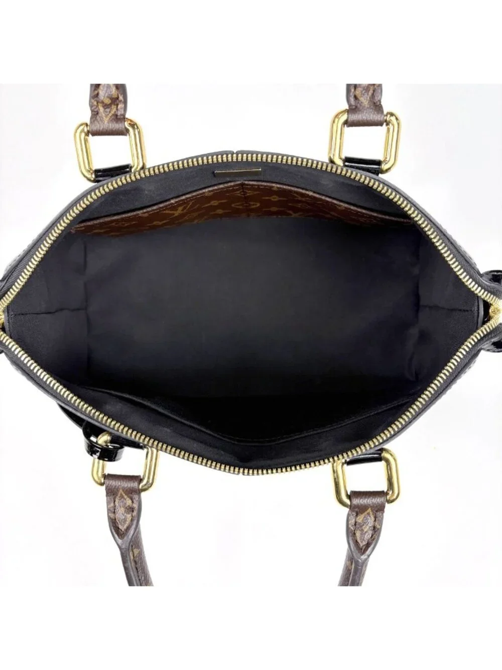 Louis Vuitton Tote Miroir Handbag 2-Way Patent Vernis Black